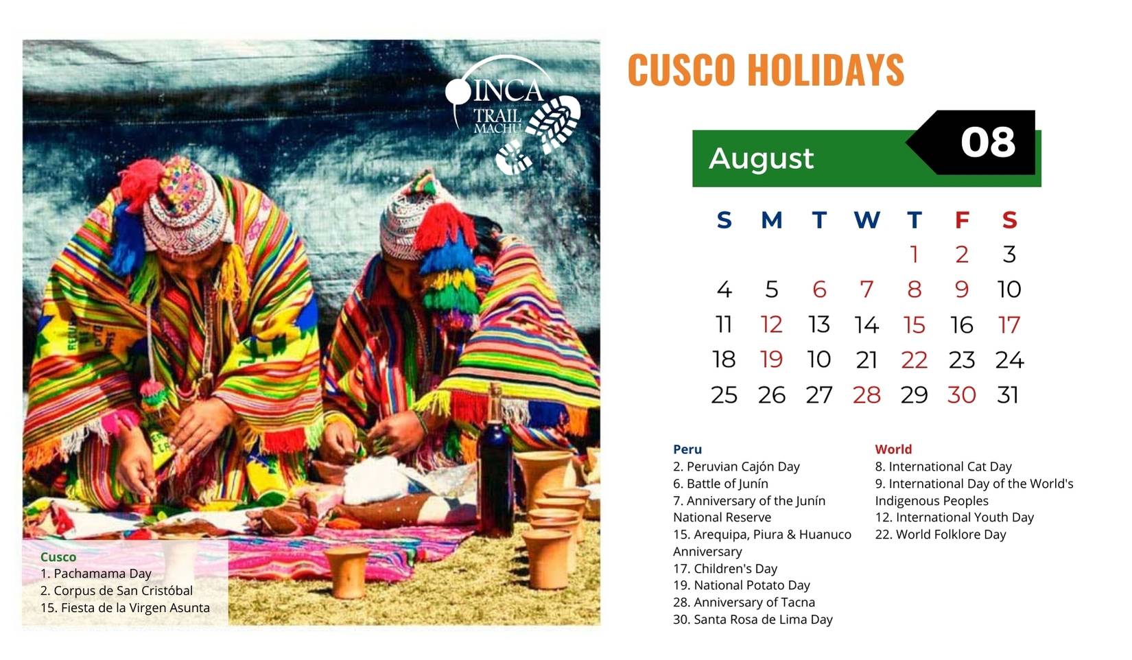 Cusco Holidays August 2025