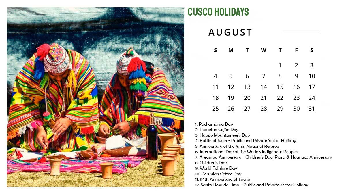 Cusco Holidays August 2024