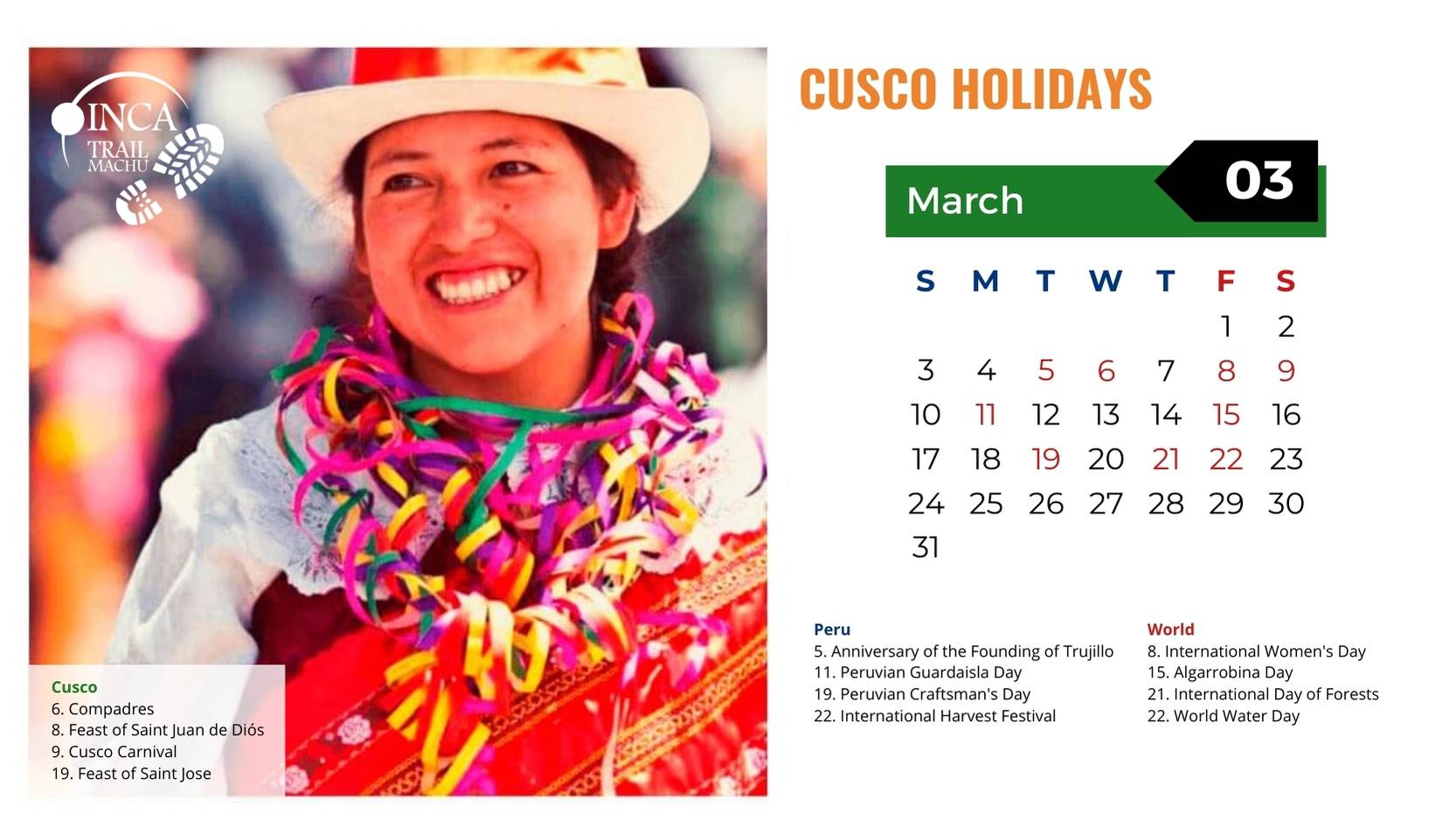 Cusco Holidays March 2025