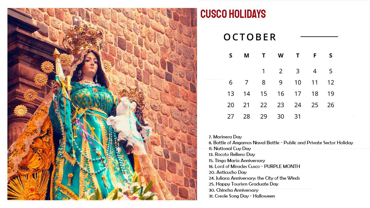 Cusco Holidays October 2024