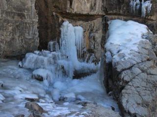 Frozen waterfalls of Panagua in Peru